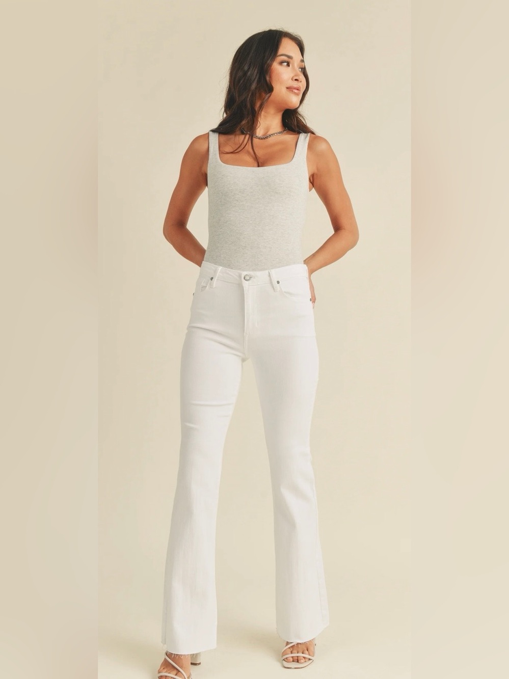Just Black Denim White High Rise Flare Jeans Women’s 30 NWT